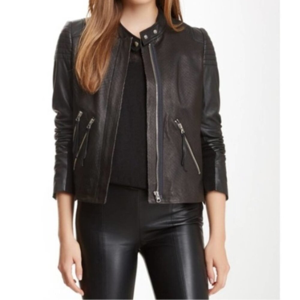 Rebecca Taylor Textured Leather Jacket